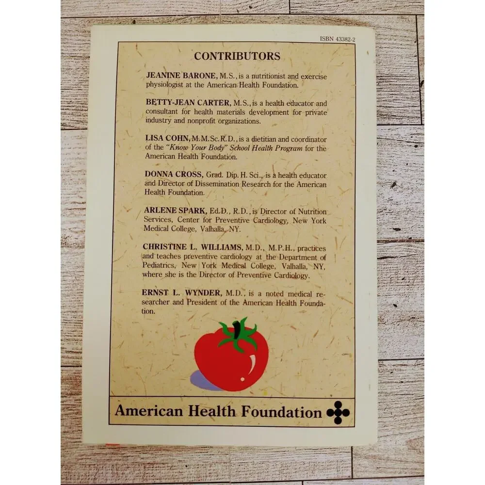 Great Meals Great Snacks Great Kids American Health Foundation Cookbook 1989 Vtg